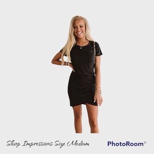 Shop Impressions Size Medium Black T-Shirt Everyday Dress